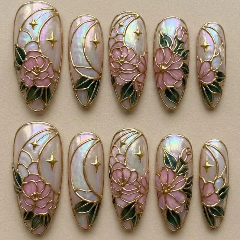 press on nails, custom press on nails, fake nails, Nails Art