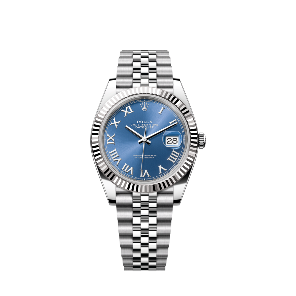 Rolex Datejust 41, Oystersteel & White Gold, Azzurro Blue Ref# 126334-0026
