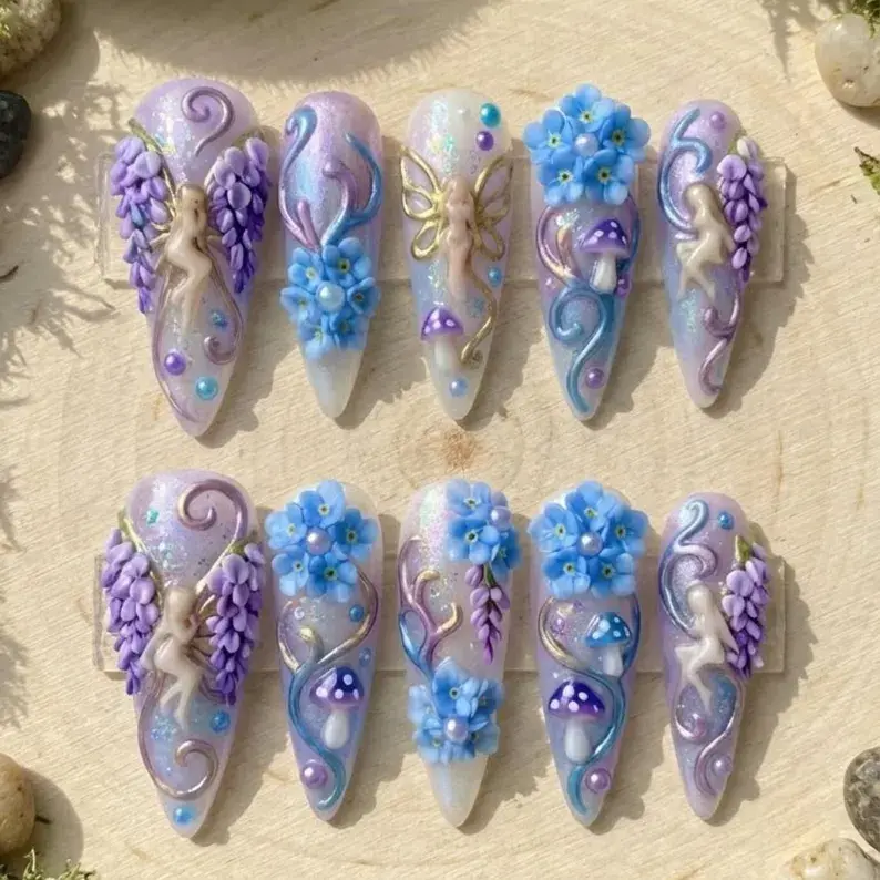 press on nails, custom press on nails, fake nails, Nails Art
