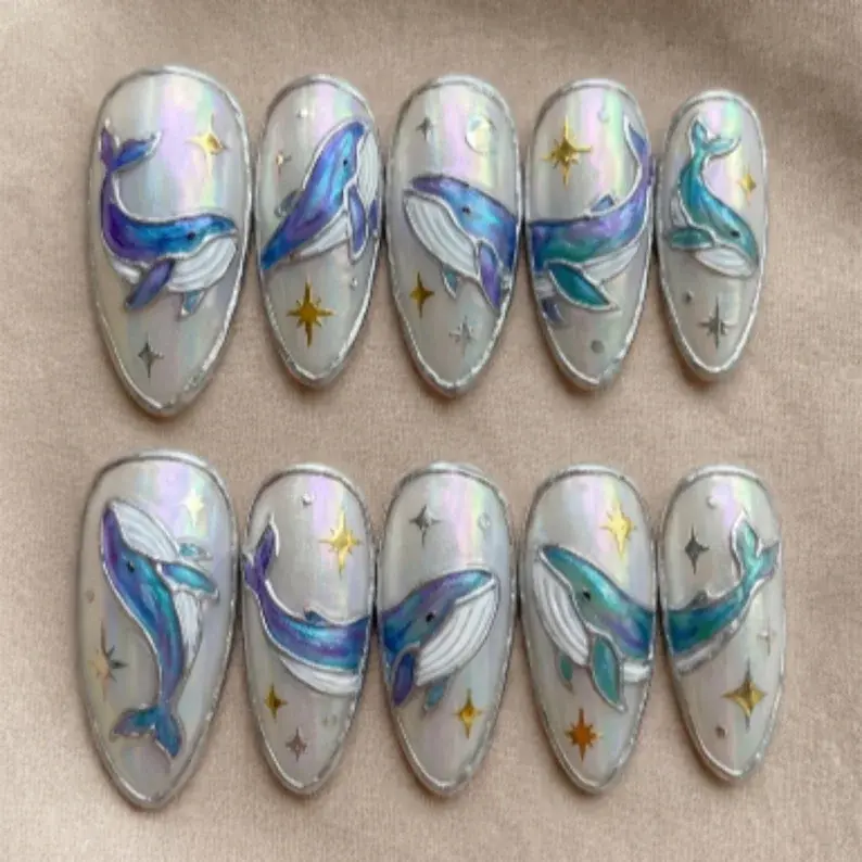press on nails, custom press on nails, fake nails, Nails Art