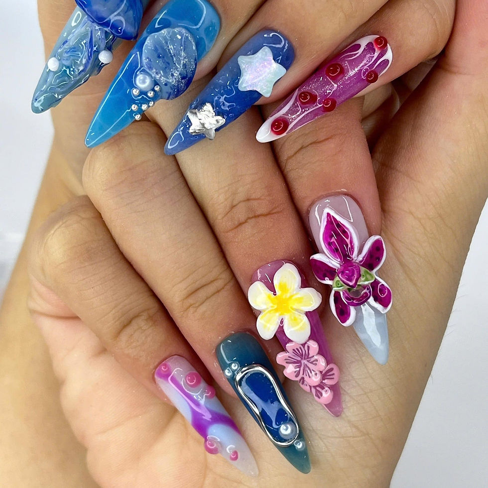 Thumbnail: press on nails, custom press on nails, fake nails, Nails Art