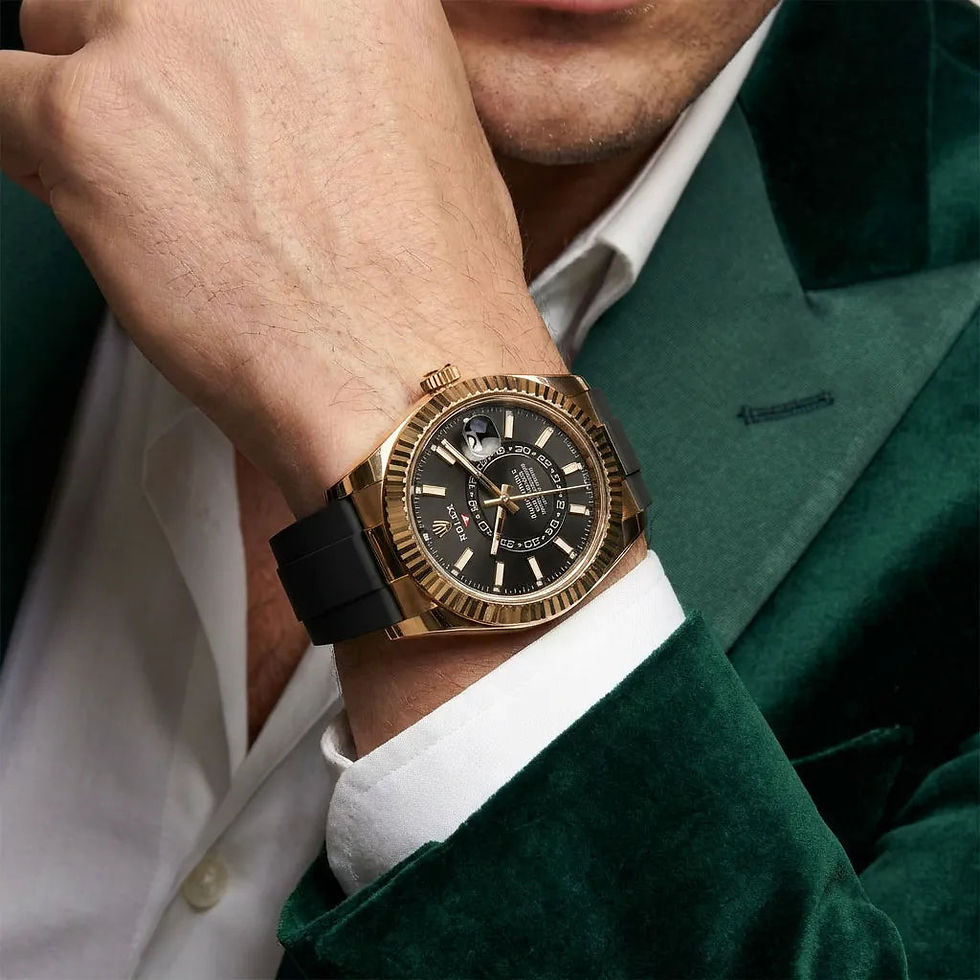 Thumbnail: Rolex Sky-Dweller Oysterflex Men’s Watch With Dial Design