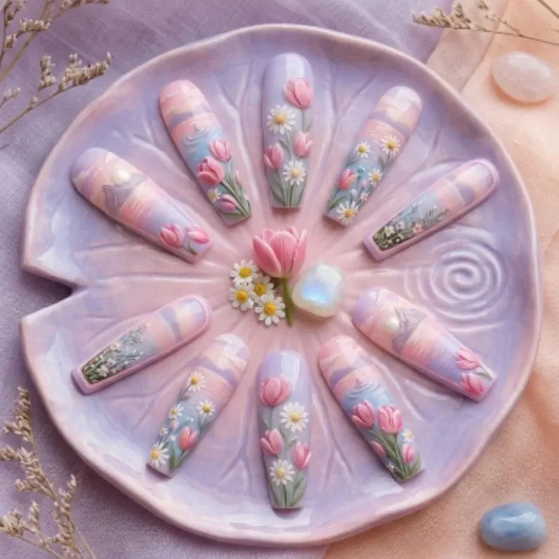 press on nails, custom press on nails, fake nails, Nails Art