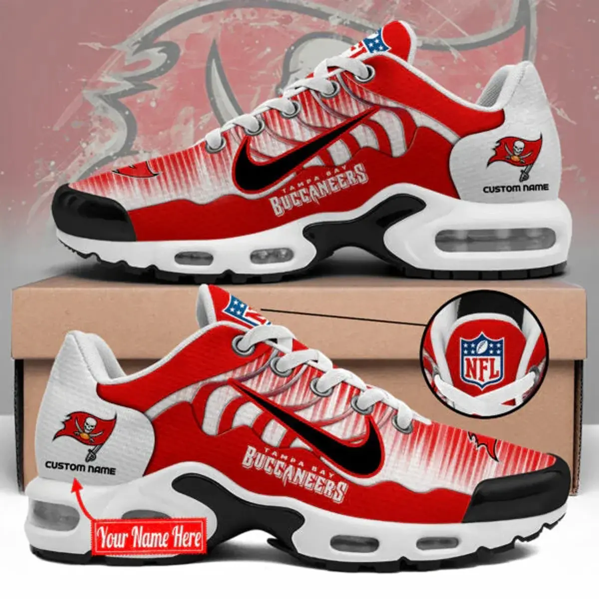 Tampa Bay Buccaneers Custom Air-Style Sneakers V.4