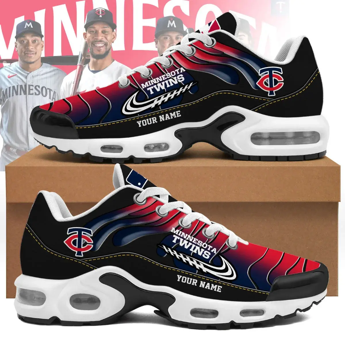 Minnesota Twins Custom Air-Style Sneakers V.5