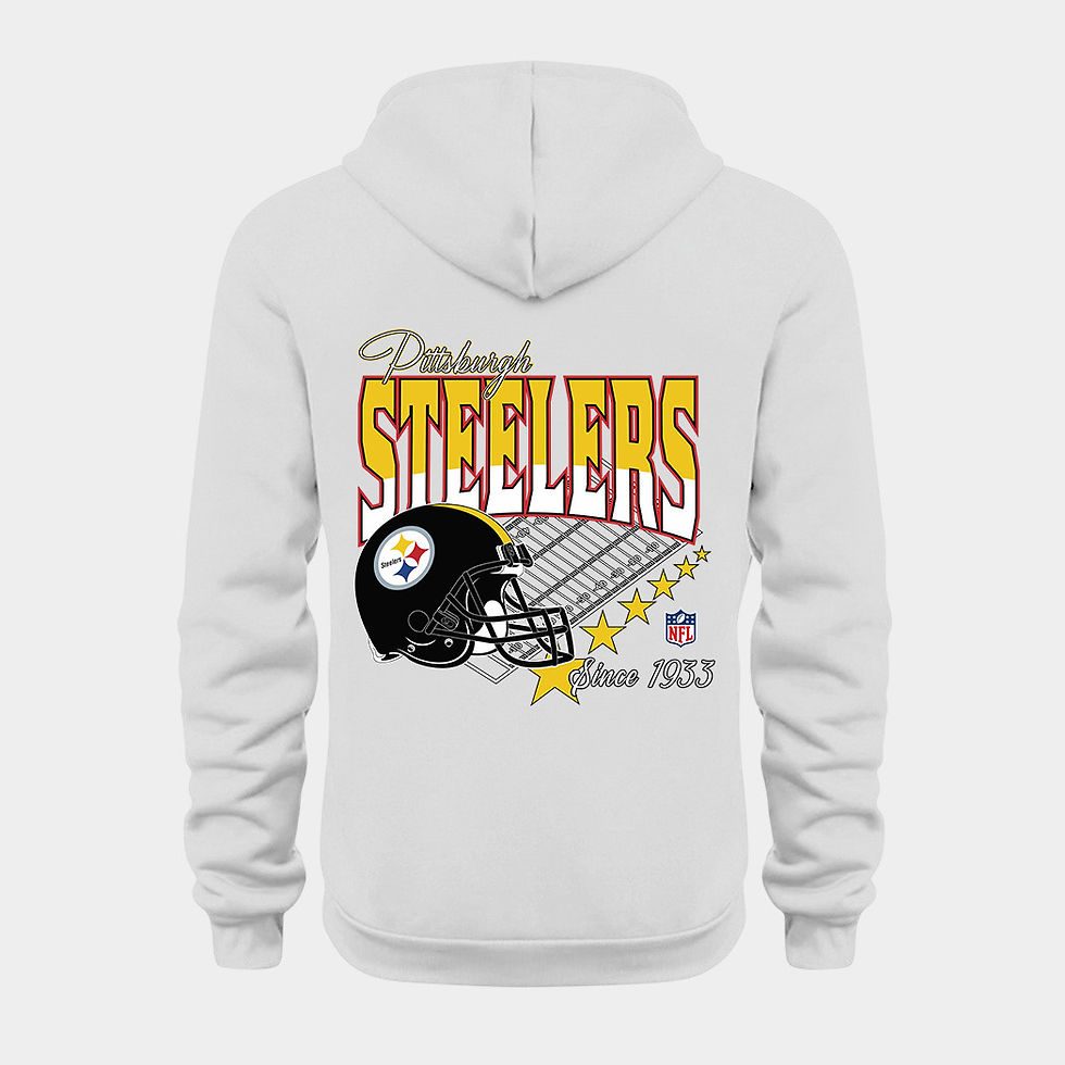 Thumbnail: Pittsburgh Steelers White Quarter Zip Hoodie