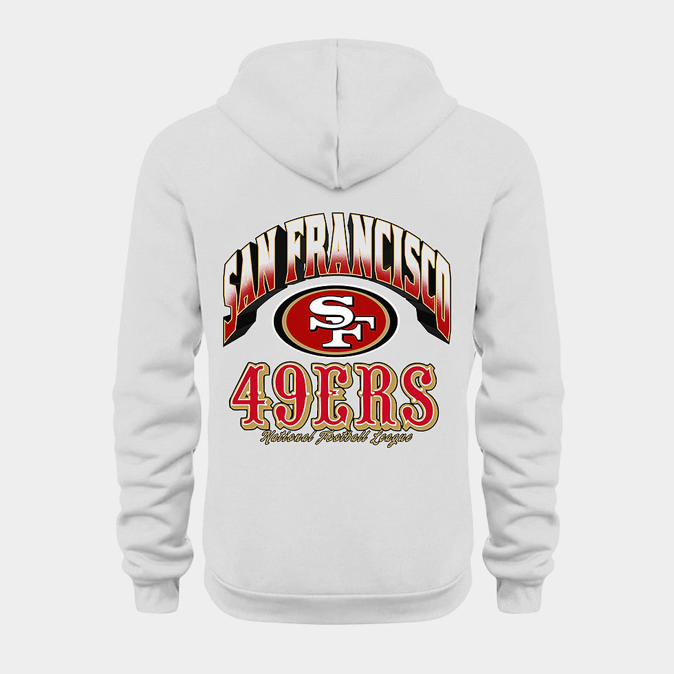 Thumbnail: San Francisco 49ers White Quarter Zip Hoodie