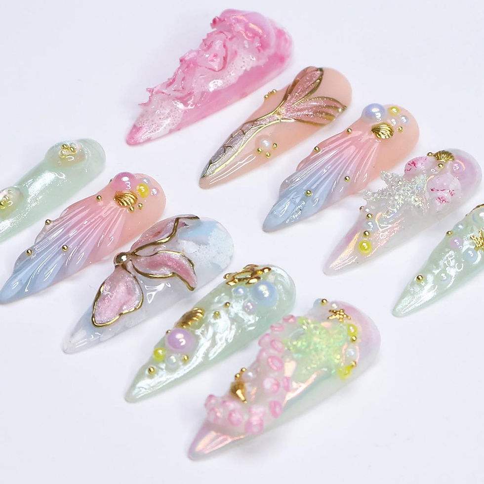 Thumbnail: press on nails, custom press on nails, fake nails, Nails Art