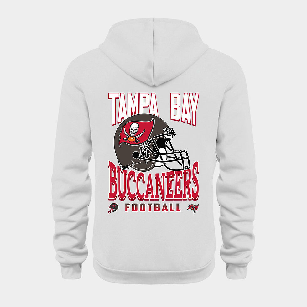 Thumbnail: Tampa Bay Buccaneers White Quarter Zip Hoodie