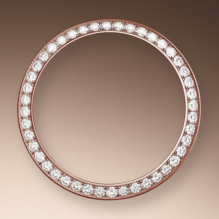 Thumbnail: Rolex Lady-Datejust 28, 18kt Everose Gold and diamonds Ref# 279135RBR-0012