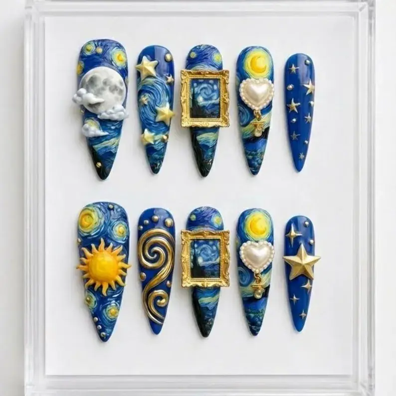 press on nails, custom press on nails, fake nails, Nails Art