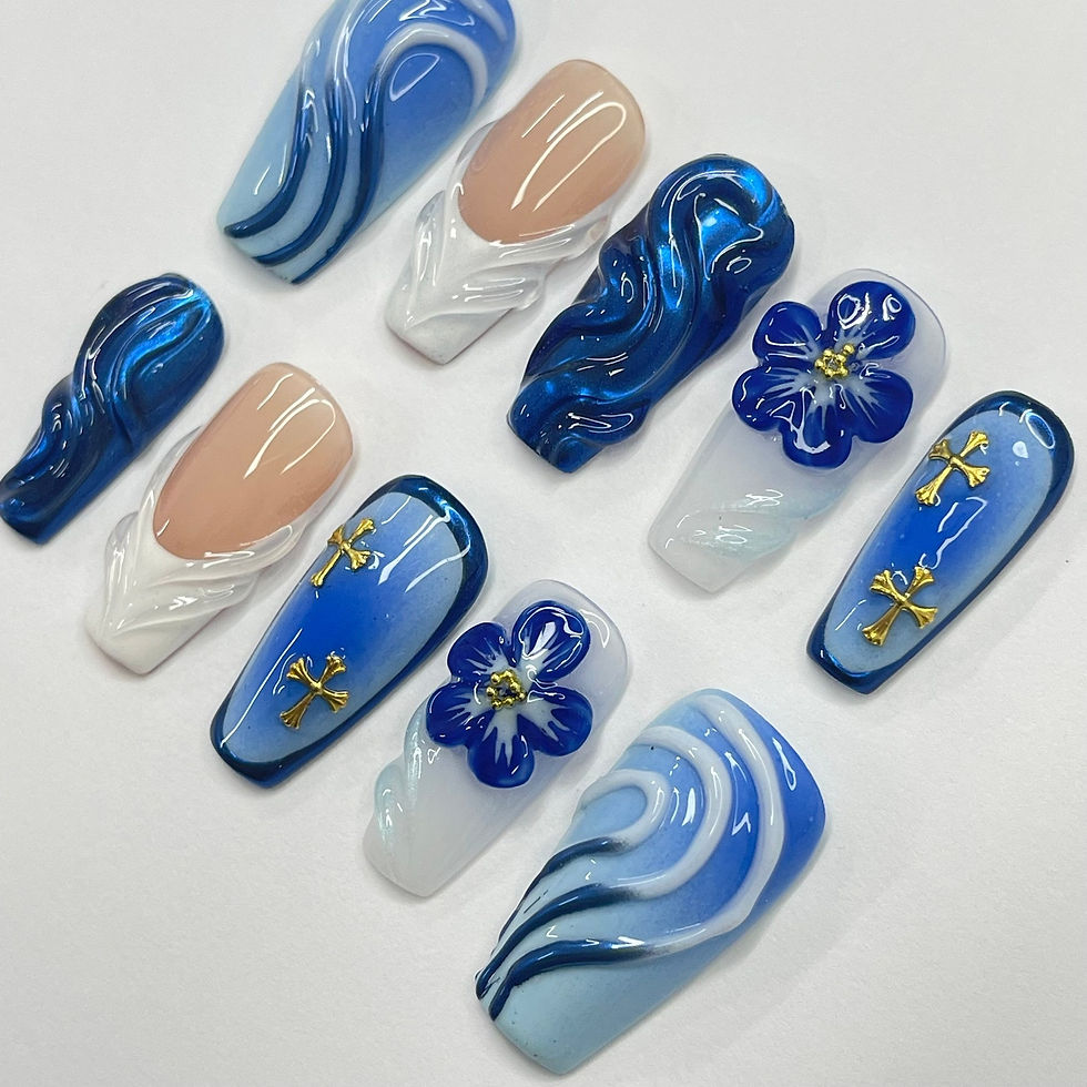 Thumbnail: press on nails, custom press on nails, fake nails, Nails Art