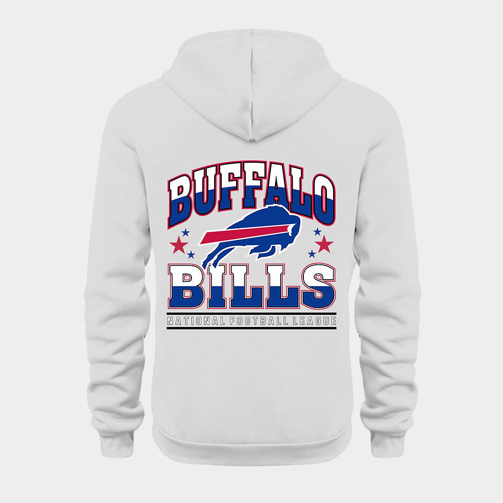 Thumbnail: Buffalo Bills White Quarter Zip Hoodie