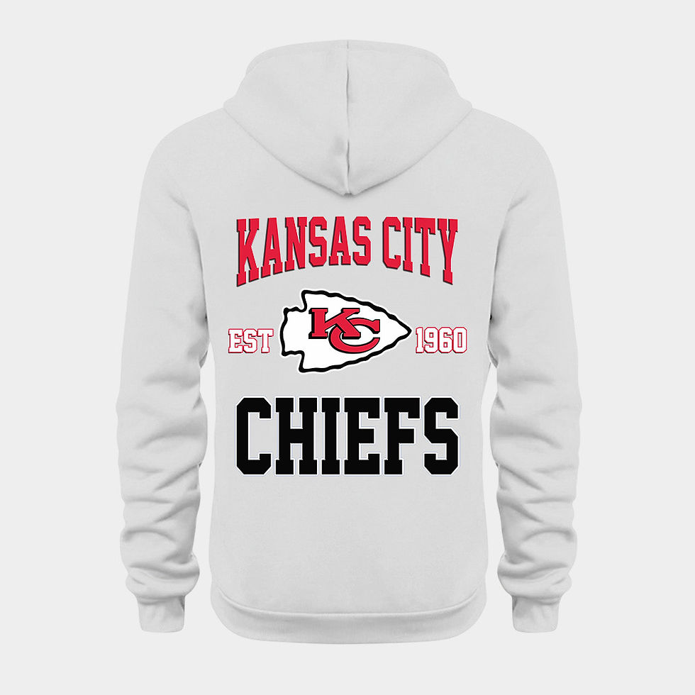 Thumbnail: Kansas City Chiefs White Quarter Zip Hoodie