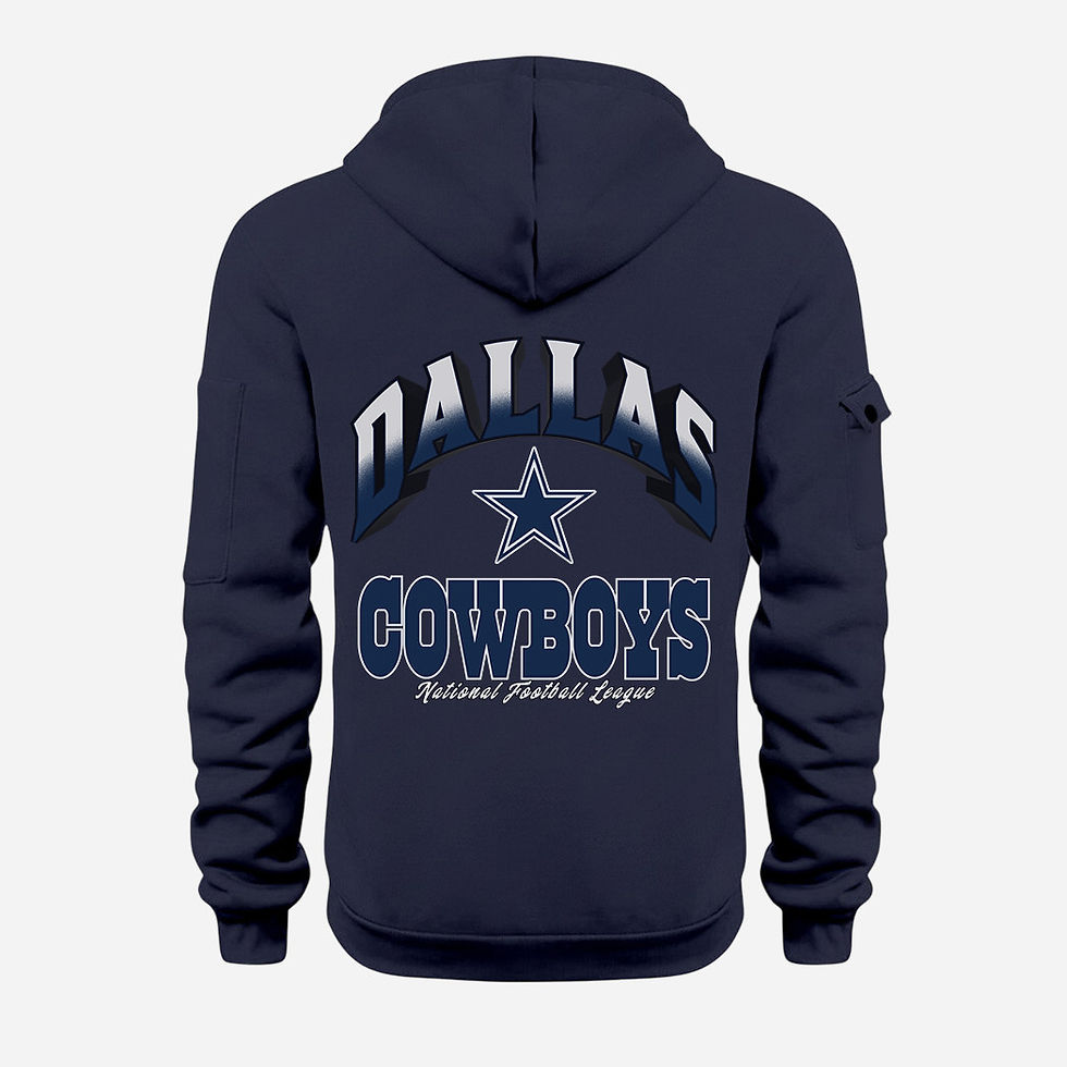 Thumbnail: Dallas Cowboys Navy Quarter Zip Hoodie