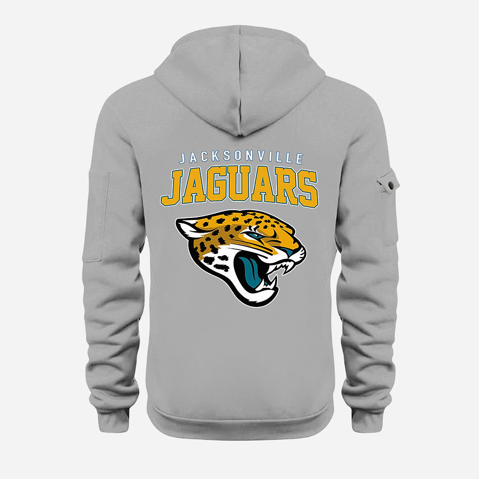 Thumbnail: Jacksonville Jaguars Grey Quarter Zip Hoodie
