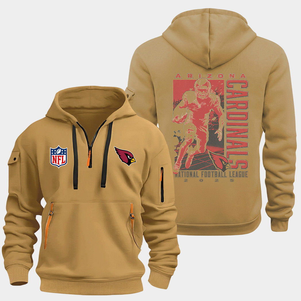 Arizona Cardinals Gold Quarter Zip Hoodie