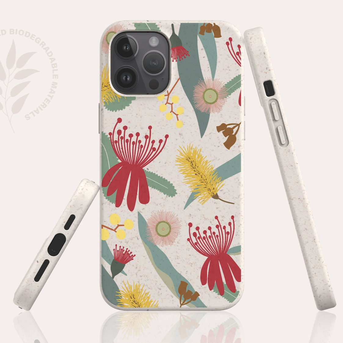 Biodegradable Phone Case Australian Natives iPhone 14 Case Eco Friendly iPhone C