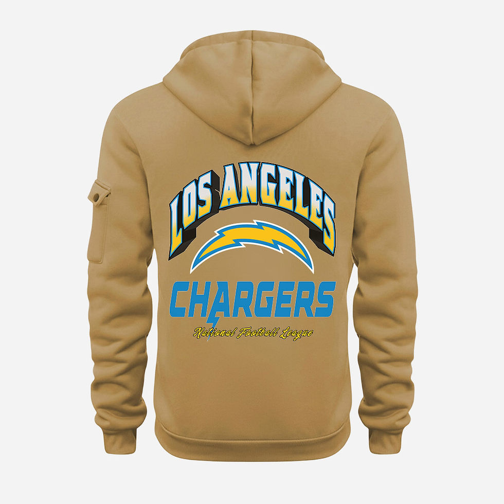 Thumbnail: Los Angeles Chargers Gold Quarter Zip Hoodie