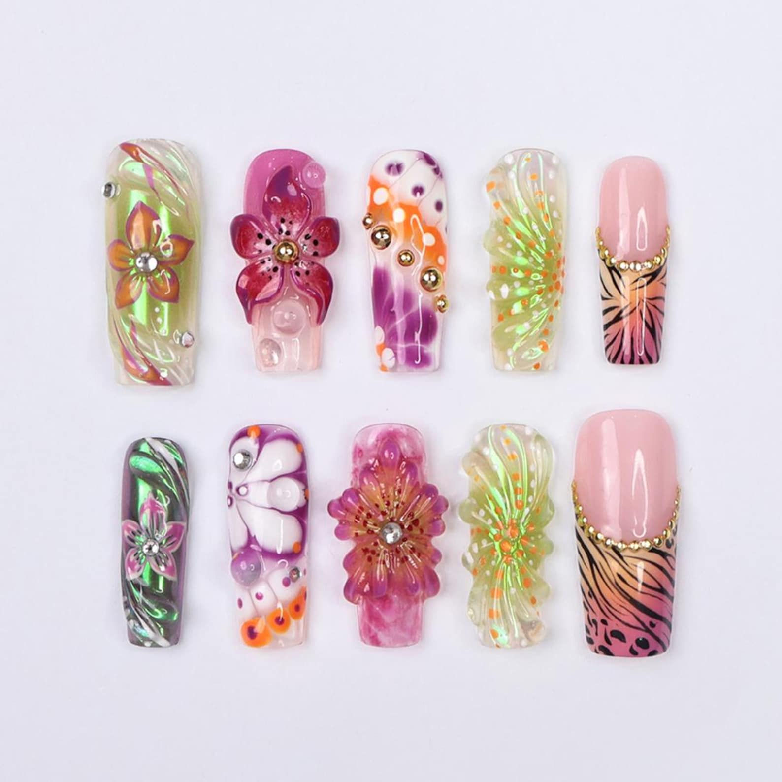 press on nails, custom nails, fake nails, Nails Art