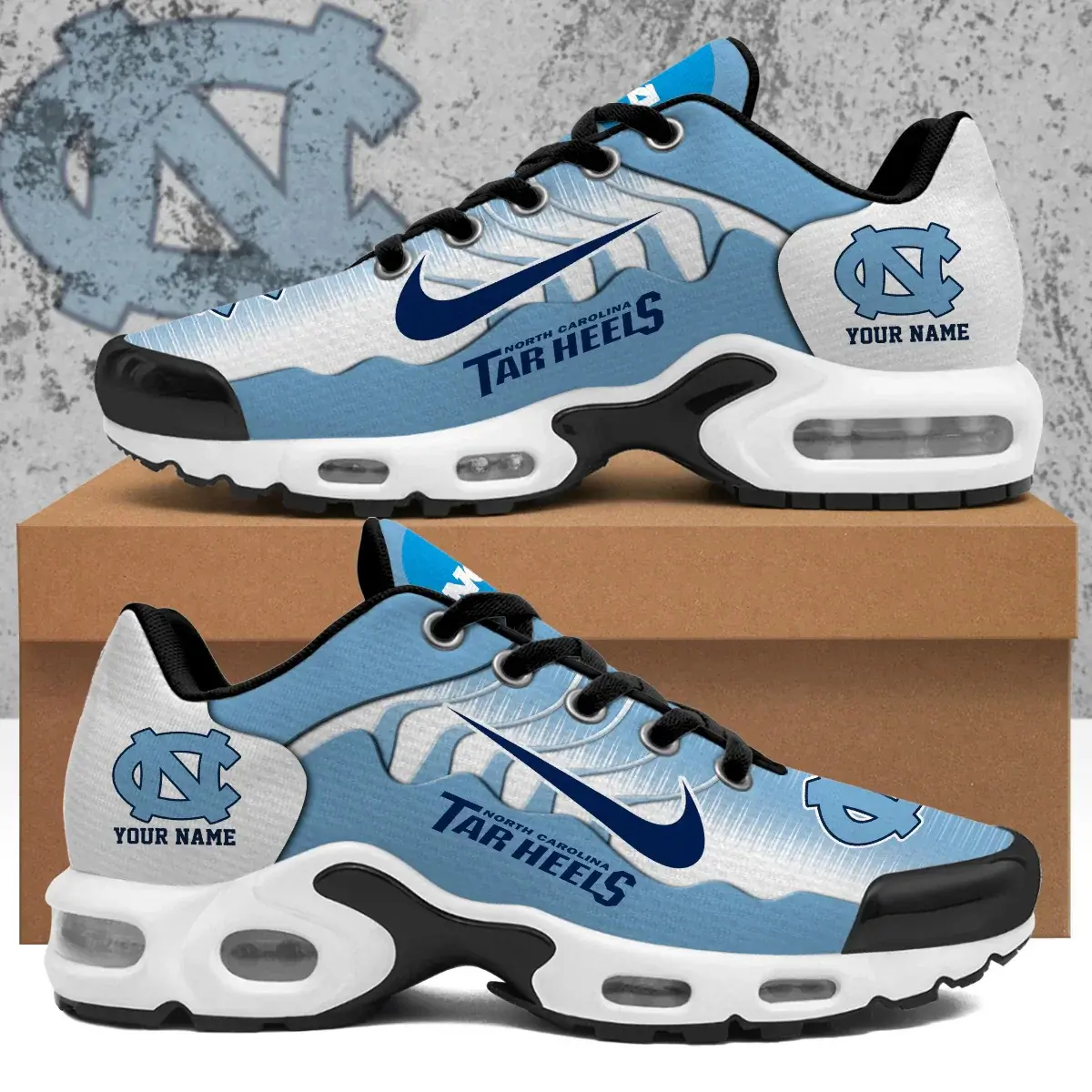 North Carolina Tar Heels Custom Air-Style Sneakers V.4