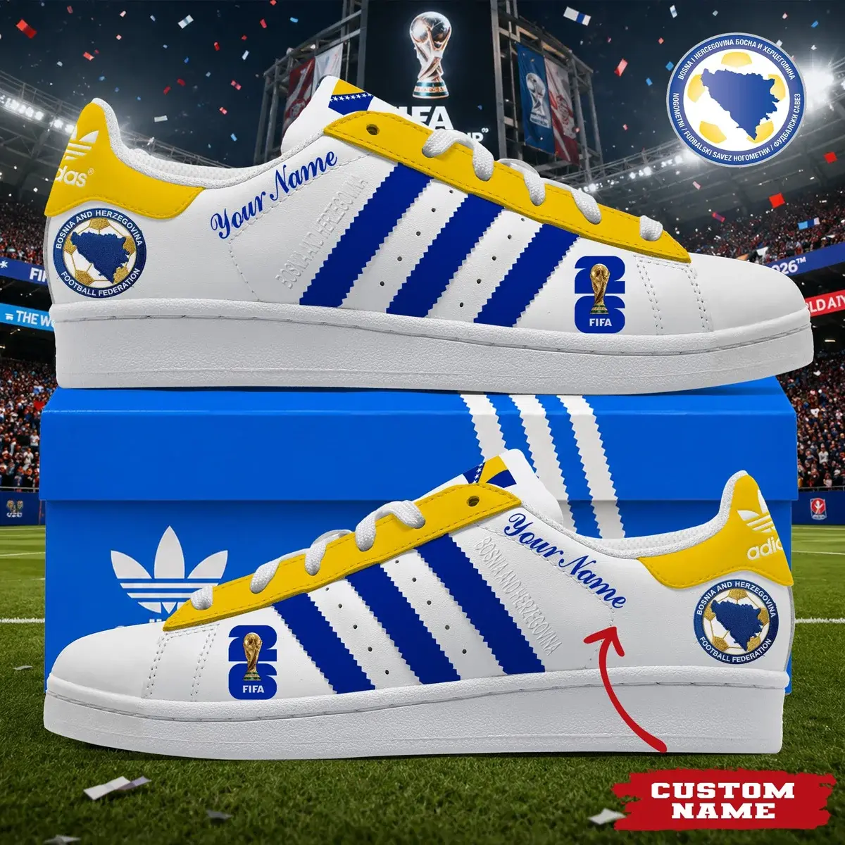 Bosnia and Herzegovina Premium WC26 Stan Smith Shoes