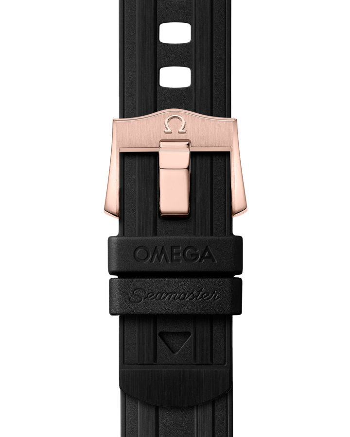 Thumbnail: Omega Seamaster Diver 300M 44 mm, Sedna™ gold on rubber strap