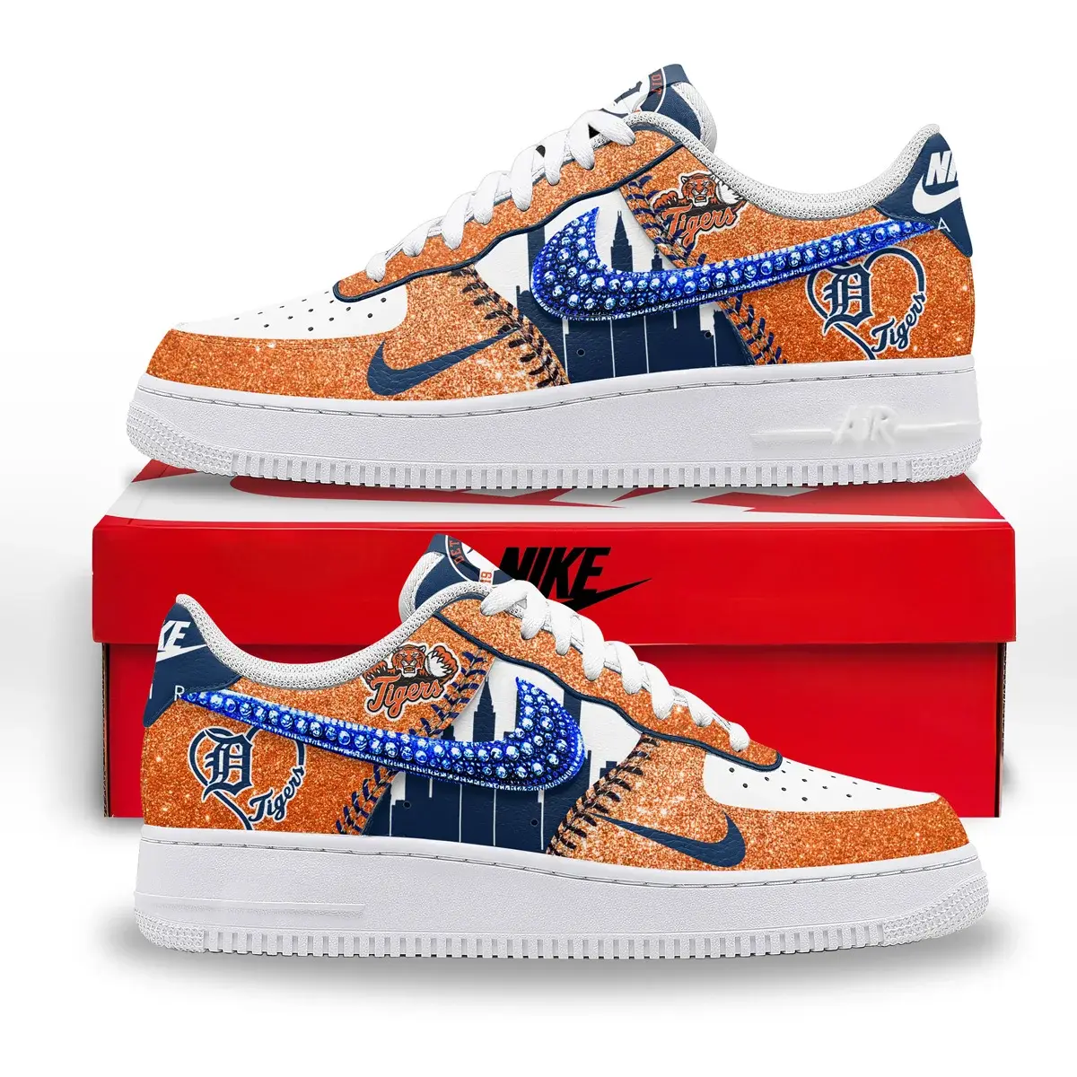 Detroit Tigers Custom Air Force 1 - Air Jordan 1 Shoes Sneaker