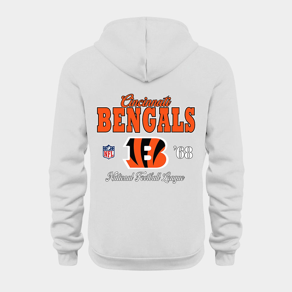 Thumbnail: Cincinnati Bengals White Quarter Zip Hoodie