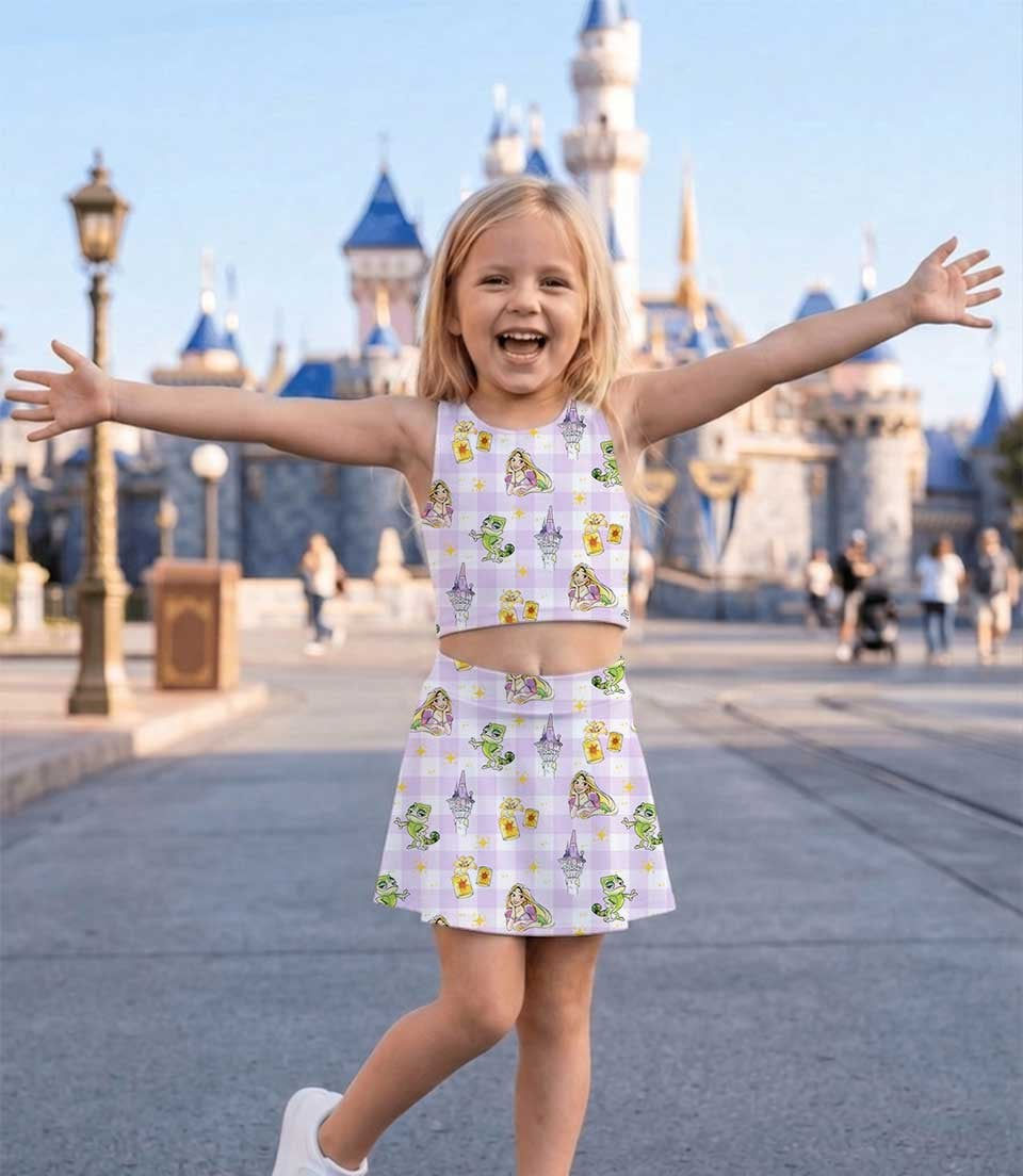 Thumbnail: Tangled Rapunzel Pascal and Lantern Family Theme Park, Mom and Me Dress Set