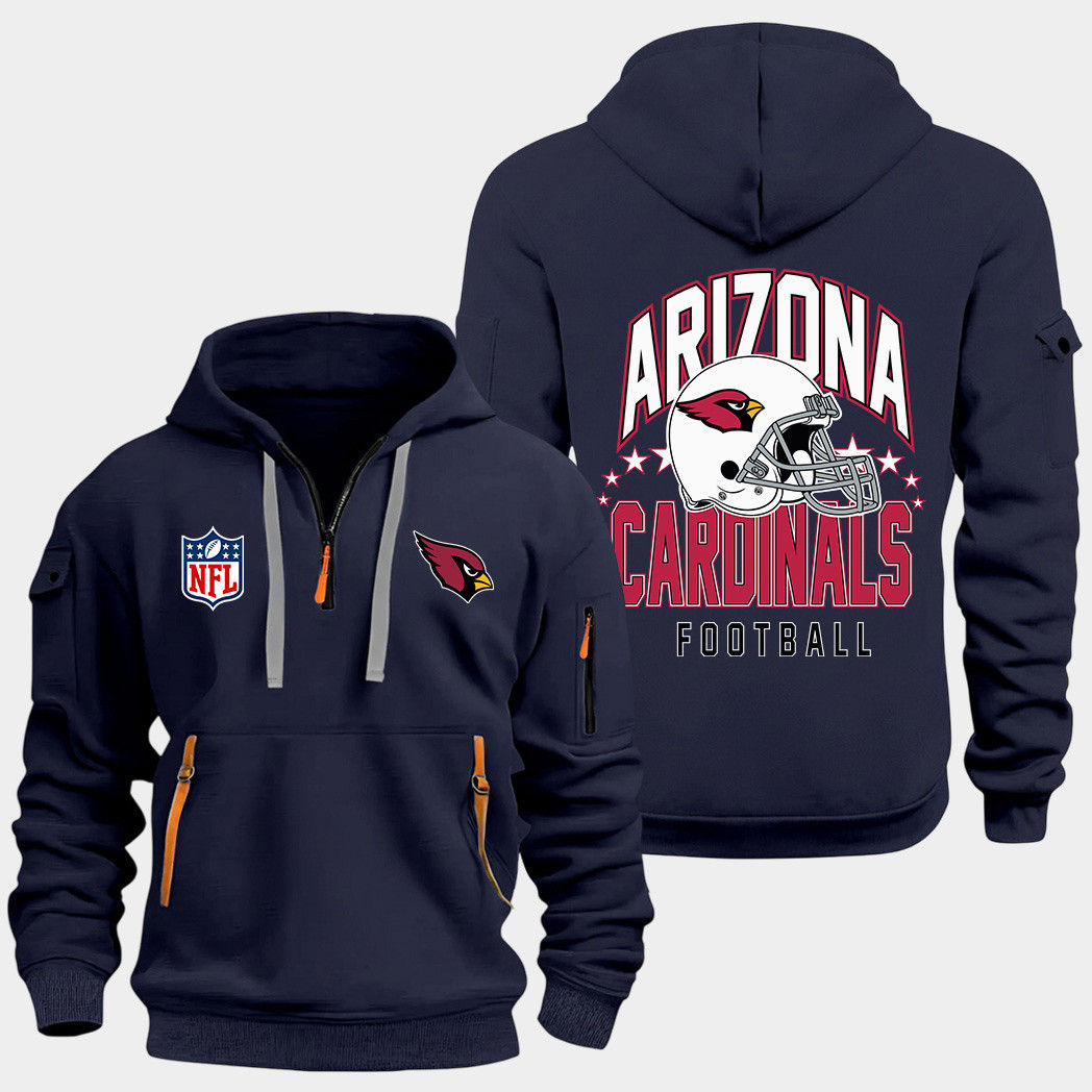 Arizona Cardinals Navy Quarter Zip Hoodie