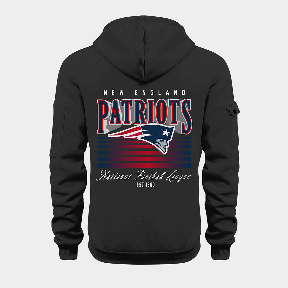 Thumbnail: New England Patriots Black Quarter Zip Hoodie