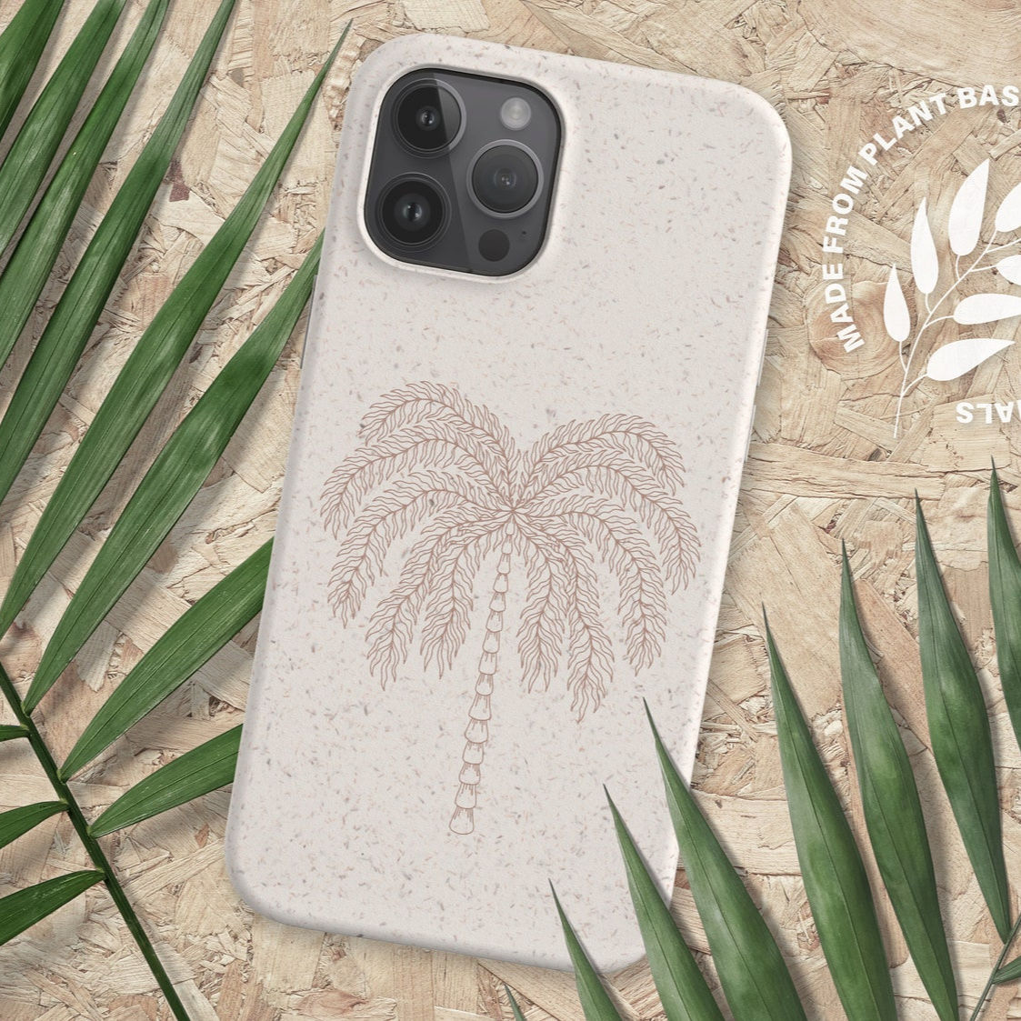 Biodegradable iPhone 15 Case Palm Tree iPhone 12 13 14 Case Eco Friendly iPhone