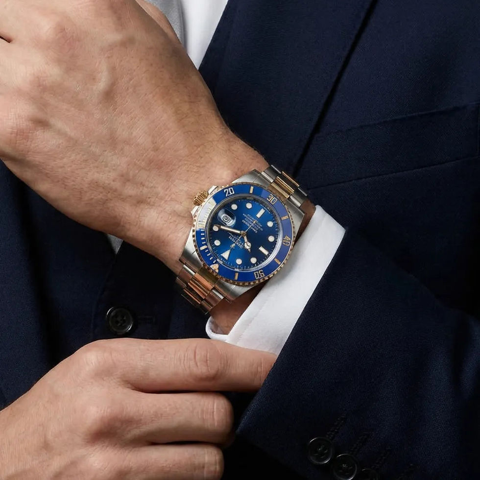 Thumbnail: Rolex Submariner Blue Diamond Dial Men's Watch