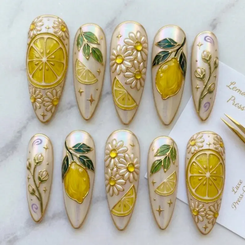 press on nails, custom press on nails, fake nails, Nails Art