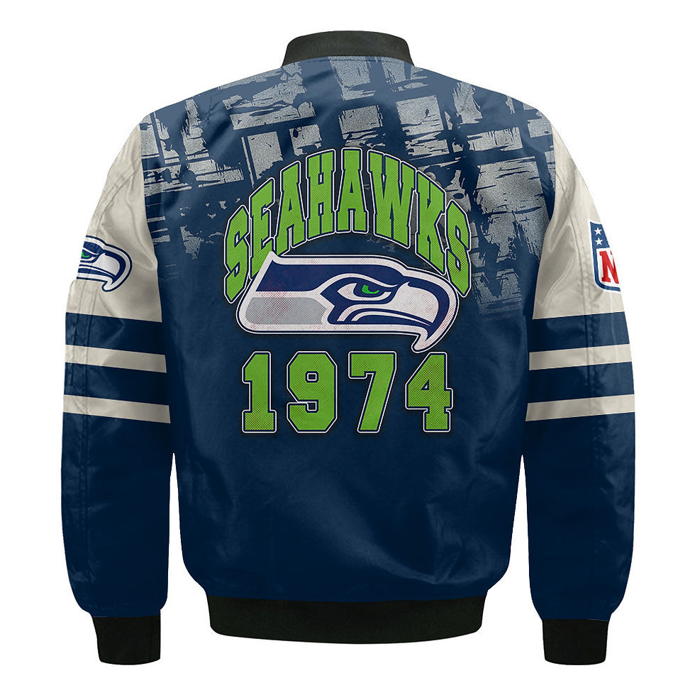 Thumbnail: Seattle Seahawks Football Team 2024 - 25 A Class Above Bomber Jacket