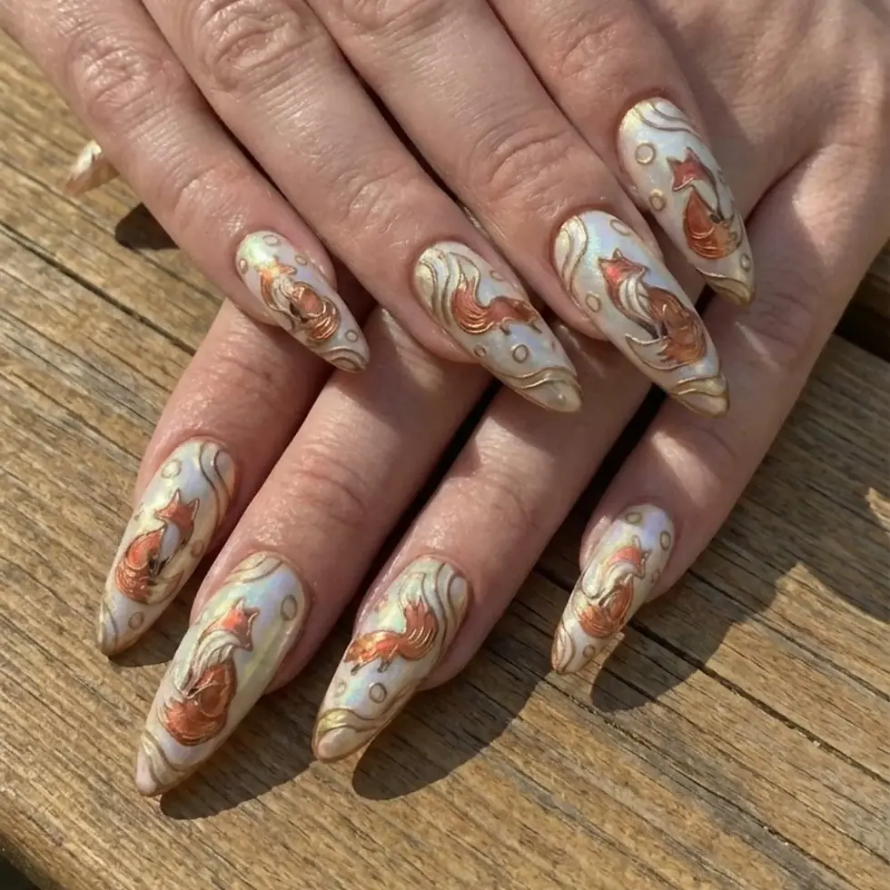 Thumbnail: press on nails, custom press on nails, fake nails, Nails Art