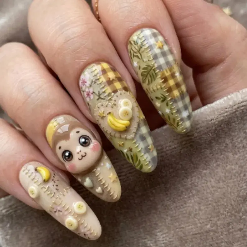 Thumbnail: press on nails, custom press on nails, fake nails, Nails Art