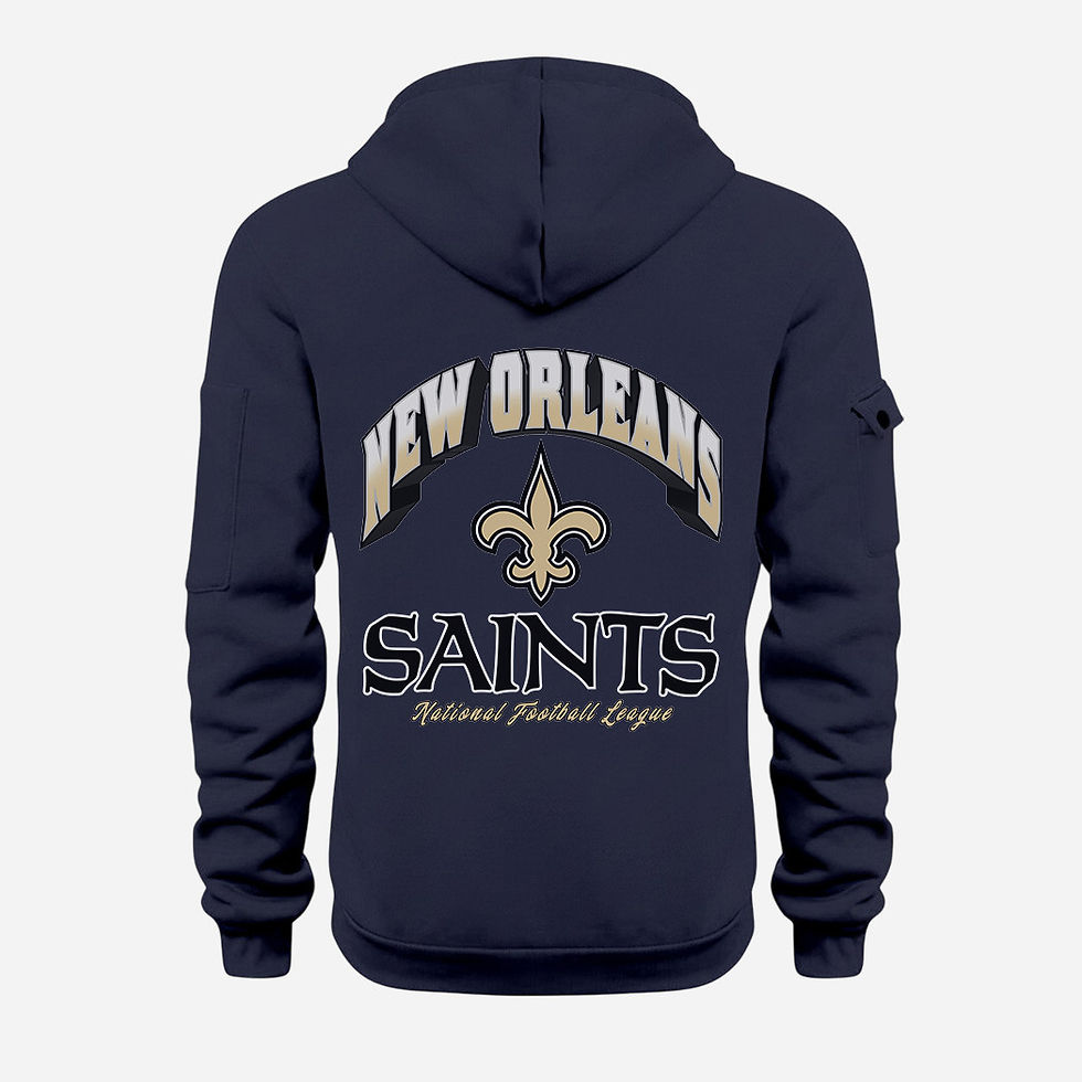 Thumbnail: New Orleans Saints Navy Quarter Zip Hoodie