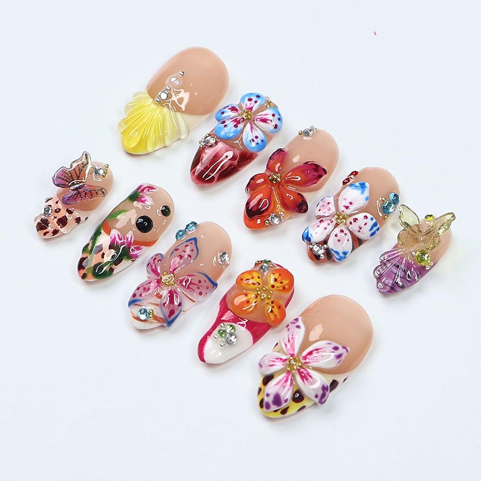 Thumbnail: press on nails, custom press on nails, fake nails, Nails Art