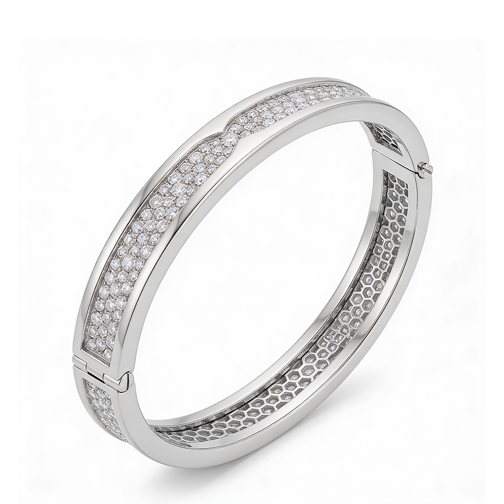 Thumbnail: B Zero1 Pavé Bangle Bracelet