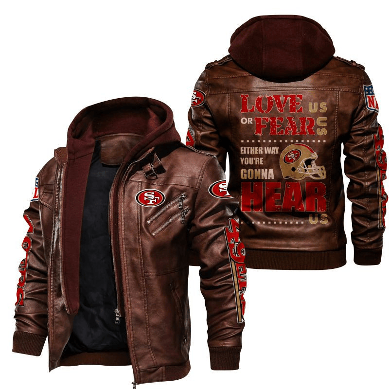 San Francisco 49ers Block Leather Jacket