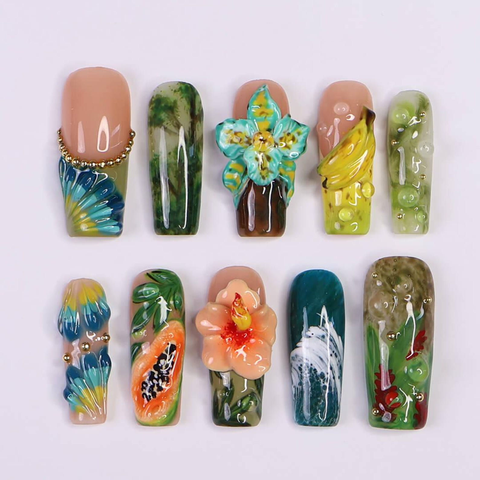 press on nails, custom press on nails, fake nails, Nails Art