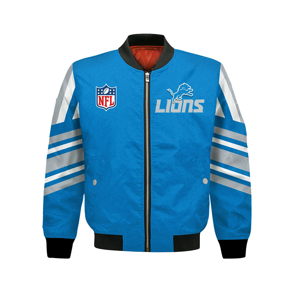 Thumbnail: Detroit Lions Football Team 2024- 25 Immortal Faith Bomber Jacket
