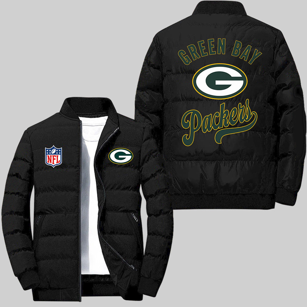 Green Bay Packers NFL Team Logo American Football Harland Vintage Pattern Black