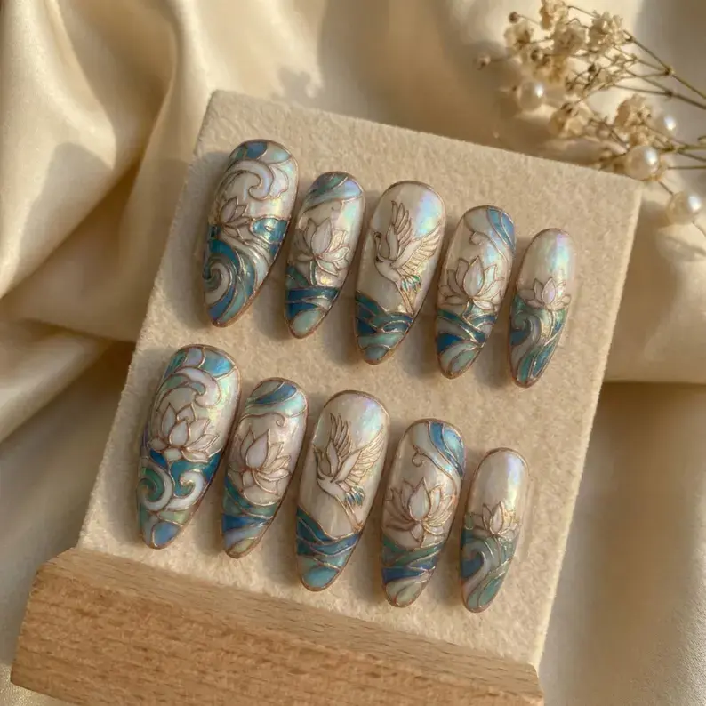 press on nails, custom press on nails, fake nails, Nails Art