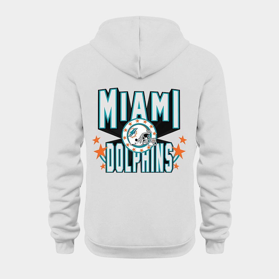 Thumbnail: Miami Dolphins White Quarter Zip Hoodie
