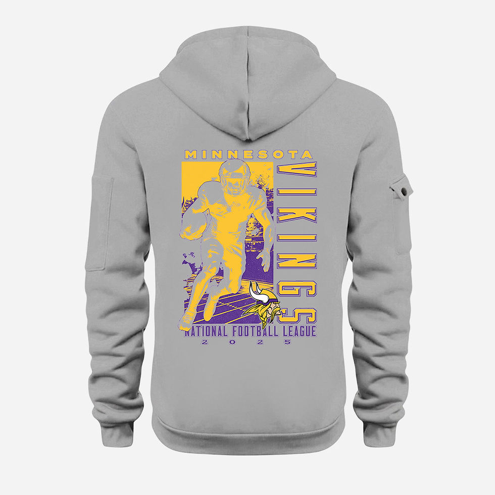 Thumbnail: Minnesota Vikings Grey Quarter Zip Hoodie