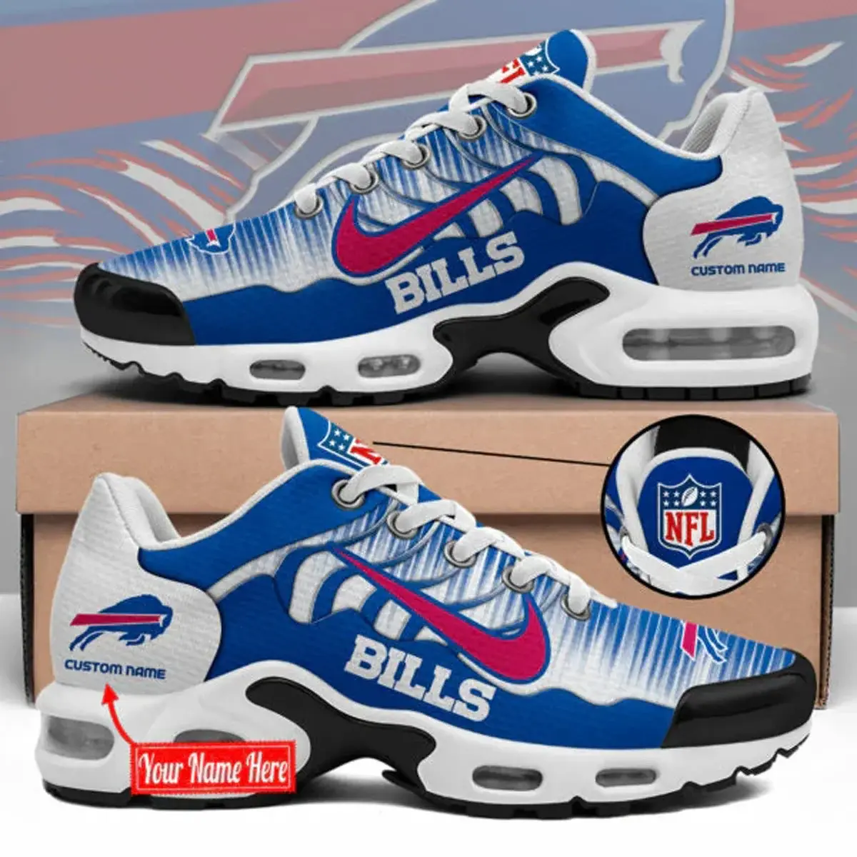 Buffalo Bills Custom Air-Style Sneakers V.2