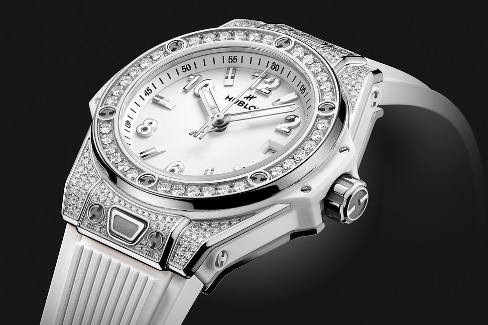 Thumbnail: Hublot Big Bang One Click Steel White PAVÉ Ref# 485.SE.2010.RW.1604